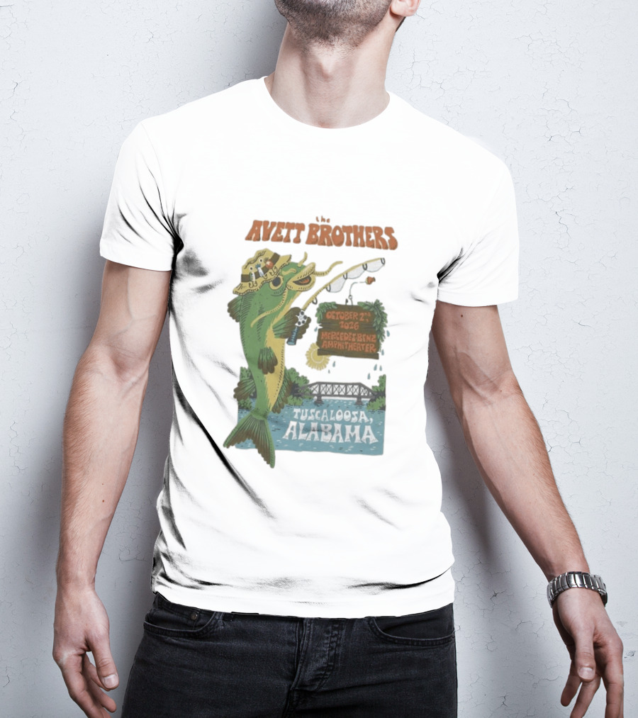 The Avett Brothers Tuscaloosa Alabama October 2nd 2026 Mercedes Benz Amphitheater Tour T-Shirt