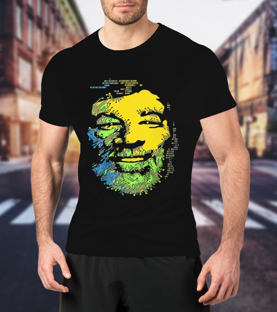 Bob Marley Reggae Circuit Face Yellow Green Blue T-Shirt
