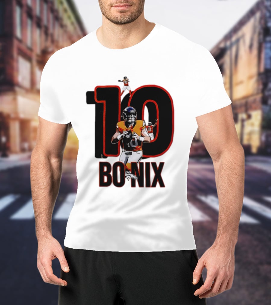 10 Bo Nix Denver Broncos Football Quarterback T-Shirt