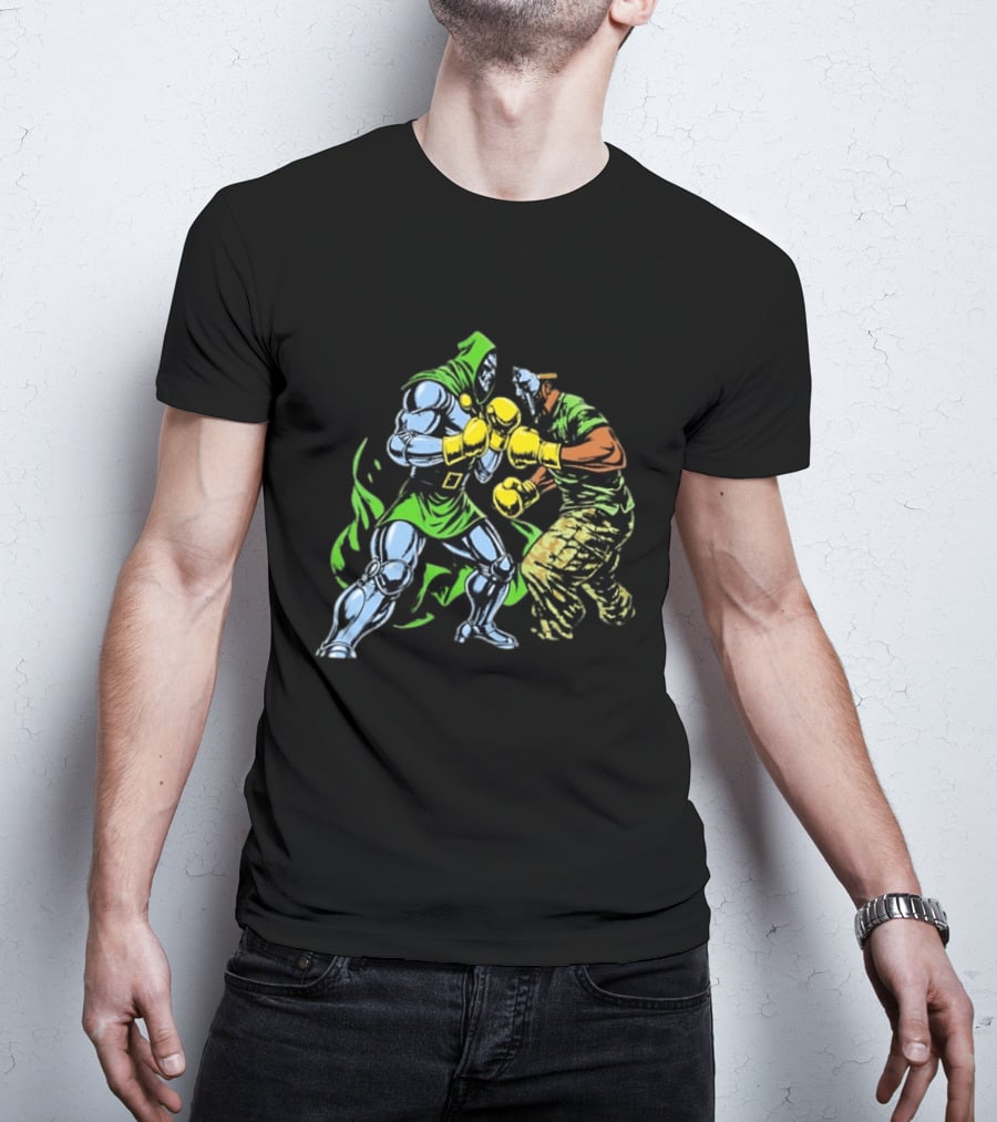 Doctor Doom Vs MF DOOM Marvel Boxing Match Showdown T-Shirt