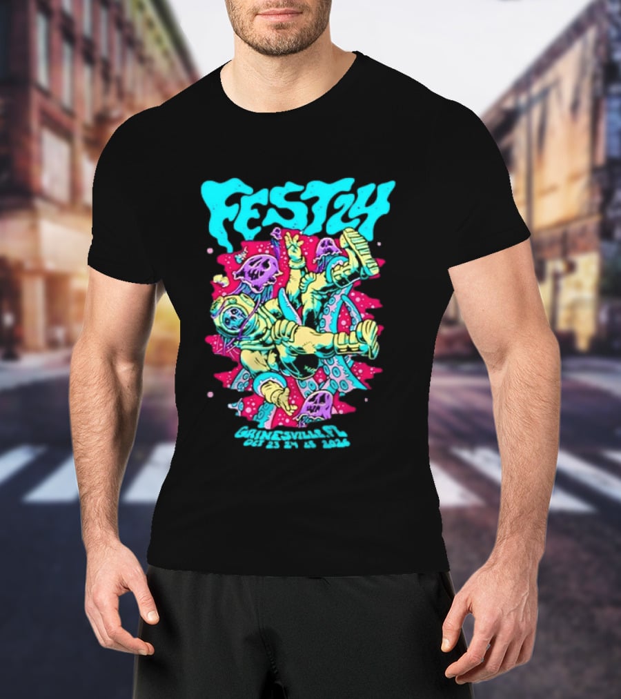 Fest 24 Gainesville FL October 23 25 2026 Astronaut And Jellyfish T-Shirt