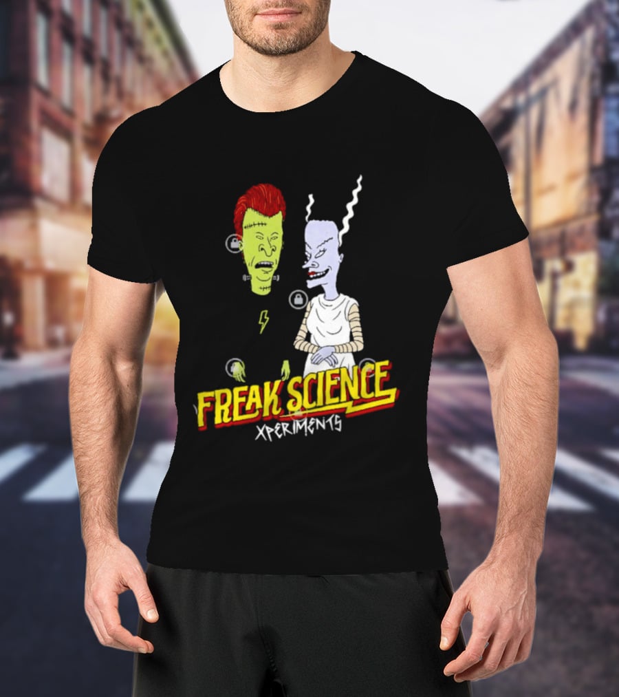 Frankenstein Bride Beavis Butt Head Freak Science Xperiments T-Shirt