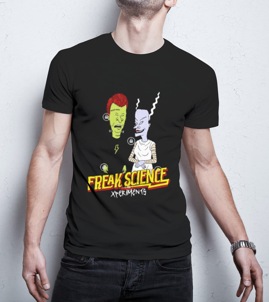 Frankenstein Bride Beavis Butt Head Freak Science Xperiments T-Shirt