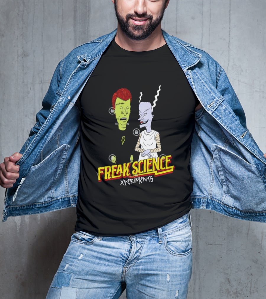 Frankenstein Bride Beavis Butt Head Freak Science Xperiments T-Shirt