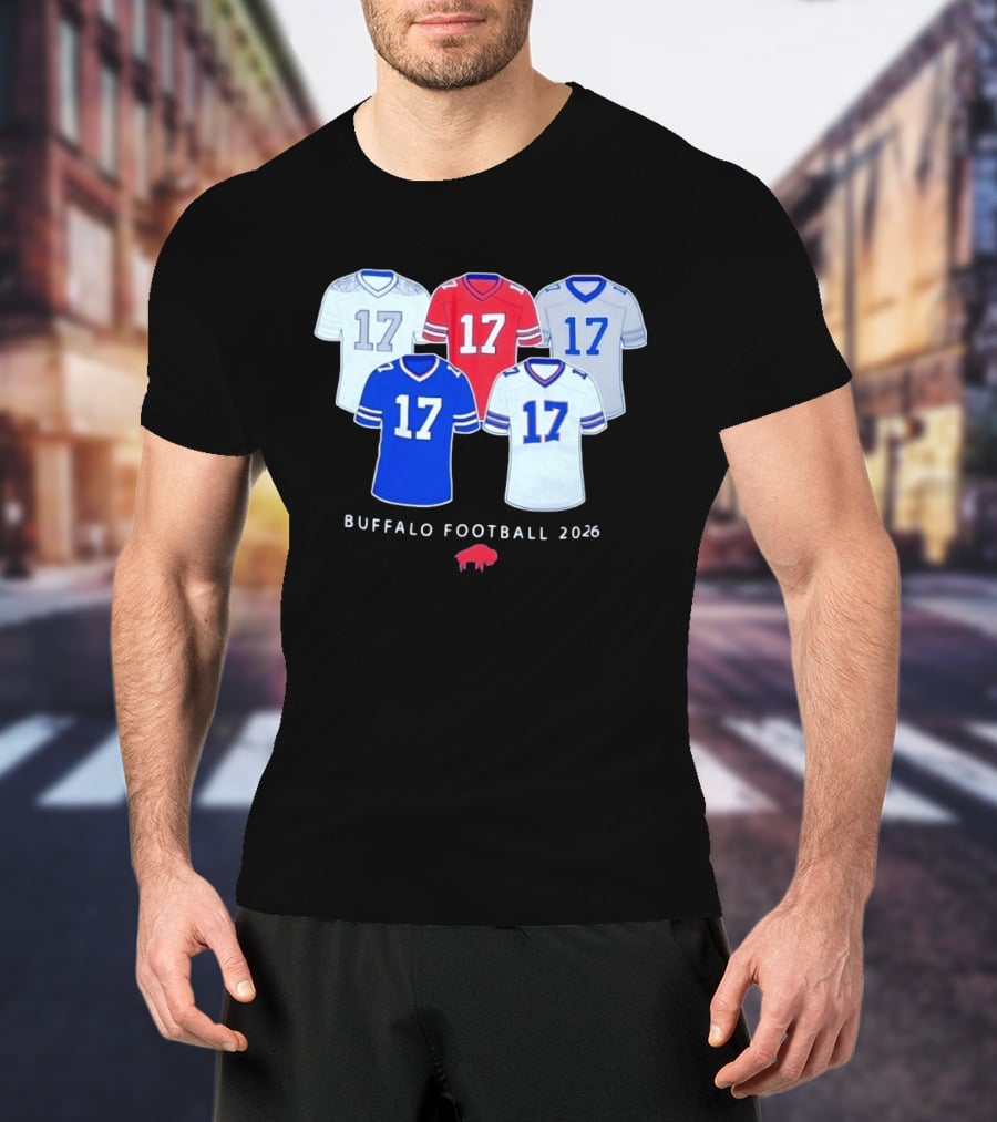 Buffalo Football 2026 Josh Allen 17 Jersey Collection T-Shirt