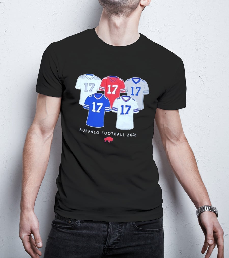 Buffalo Football 2026 Josh Allen 17 Jersey Collection T-Shirt