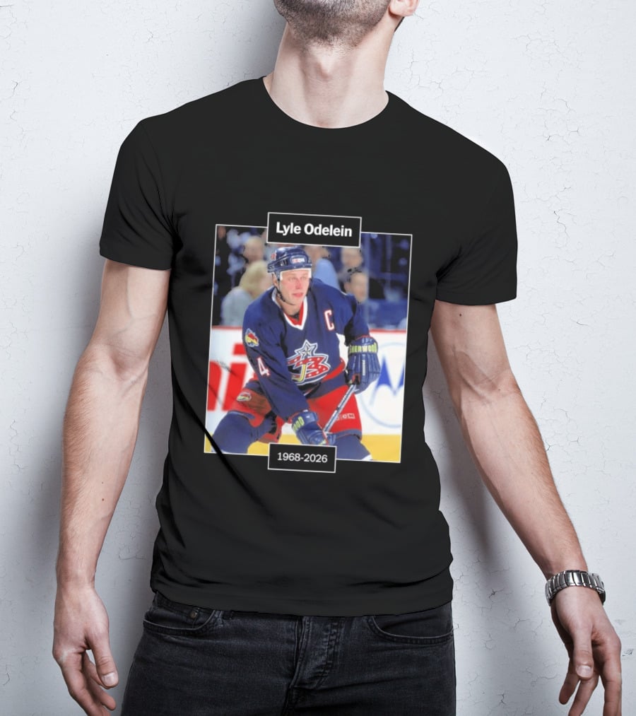 Lyle Odelein Hockey Player 1968 2026 Memorial T-Shirt