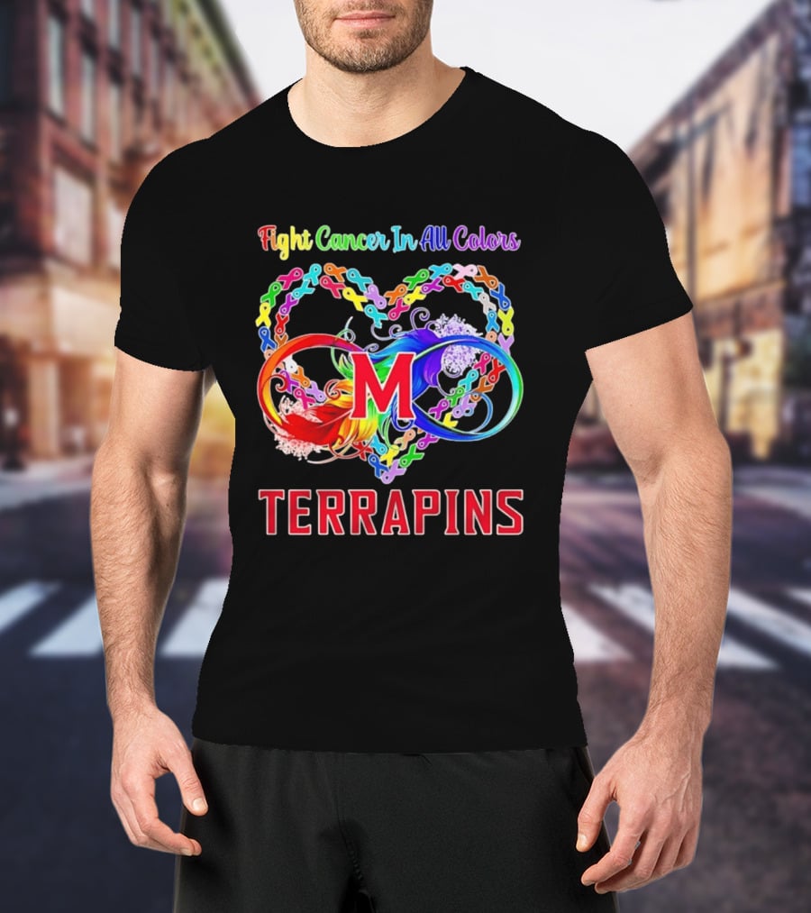 Maryland Terrapins Fight Cancer In All Colors Terrapins T-Shirt