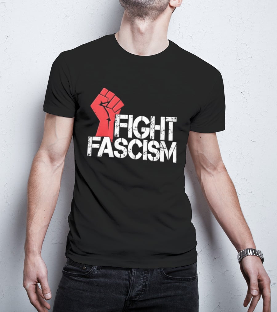 Mike Myers Red Fist Fight Fascism T-Shirt
