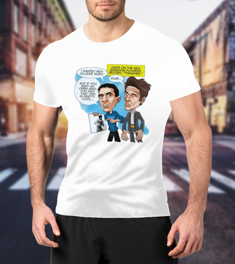 Mark Daigneault Thunder Talks Brandon Flowers Record Thrasher Caricature T-Shirt