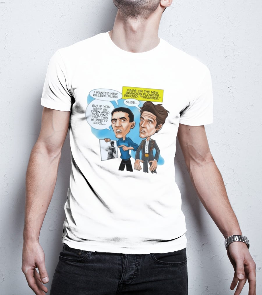 Mark Daigneault Thunder Talks Brandon Flowers Record Thrasher Caricature T-Shirt