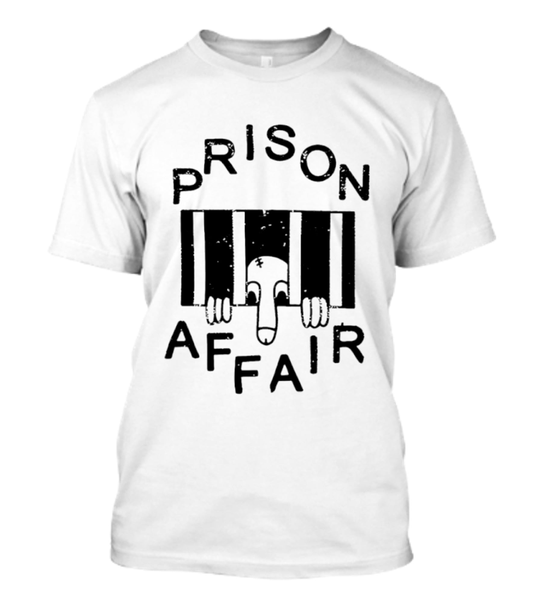 Prison Affair Distressed Jail Bars Hands Behind Bars T-Shirt