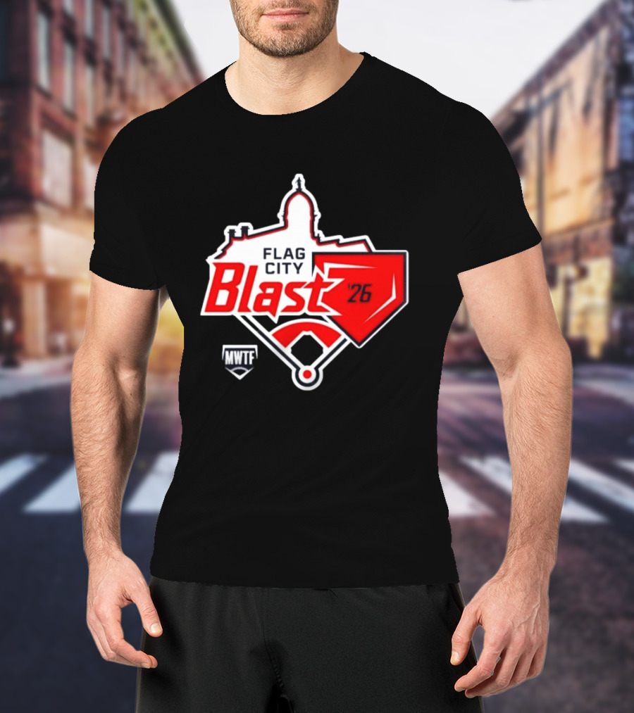 7th Annual Flag City Blast Softball '26 MWTF Event T-Shirt