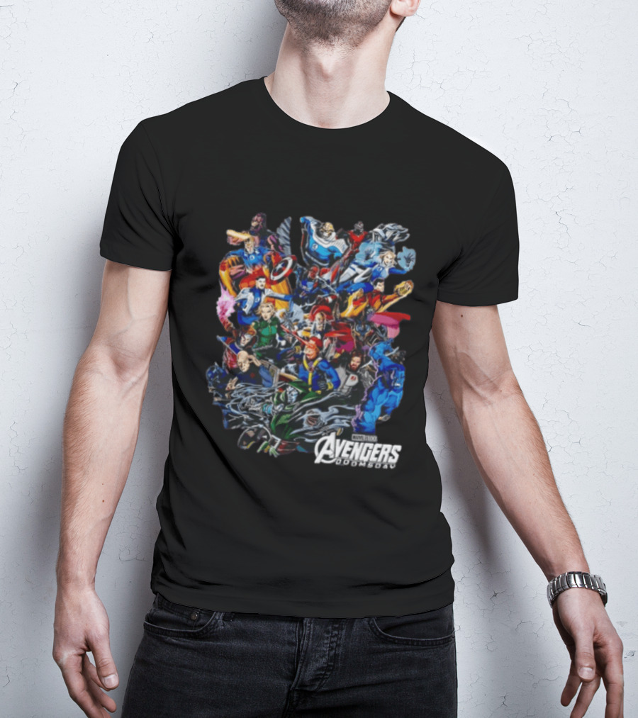 Marvel Studios Avengers Superheroes Group Comic Doomsday T-Shirt