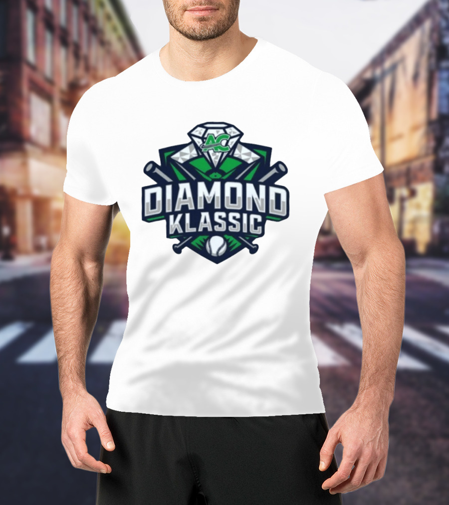 10th Annual ACS Diamond Klassic Softball Event Logo With Crossed Bats And Diamond T-Shirt