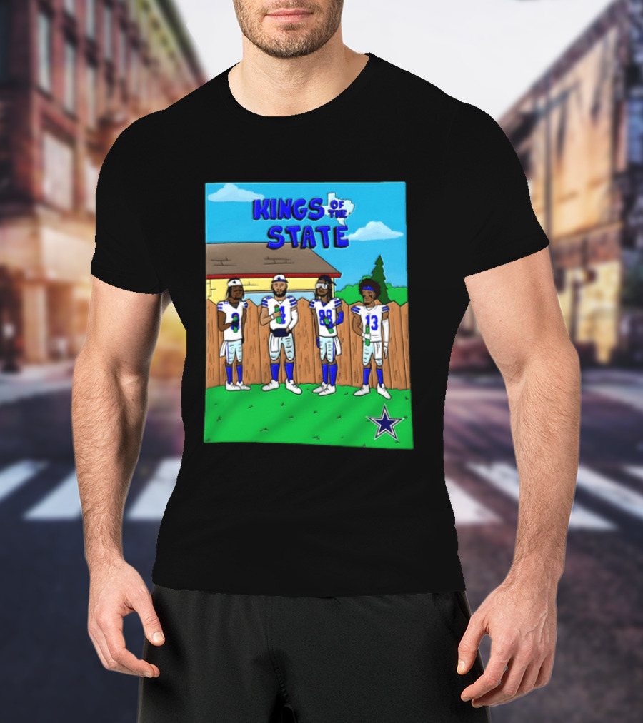 Kings Of The State Ceedee Lamb Dak Prescott Micah Parsons Dallas Cowboys Comic T-Shirt