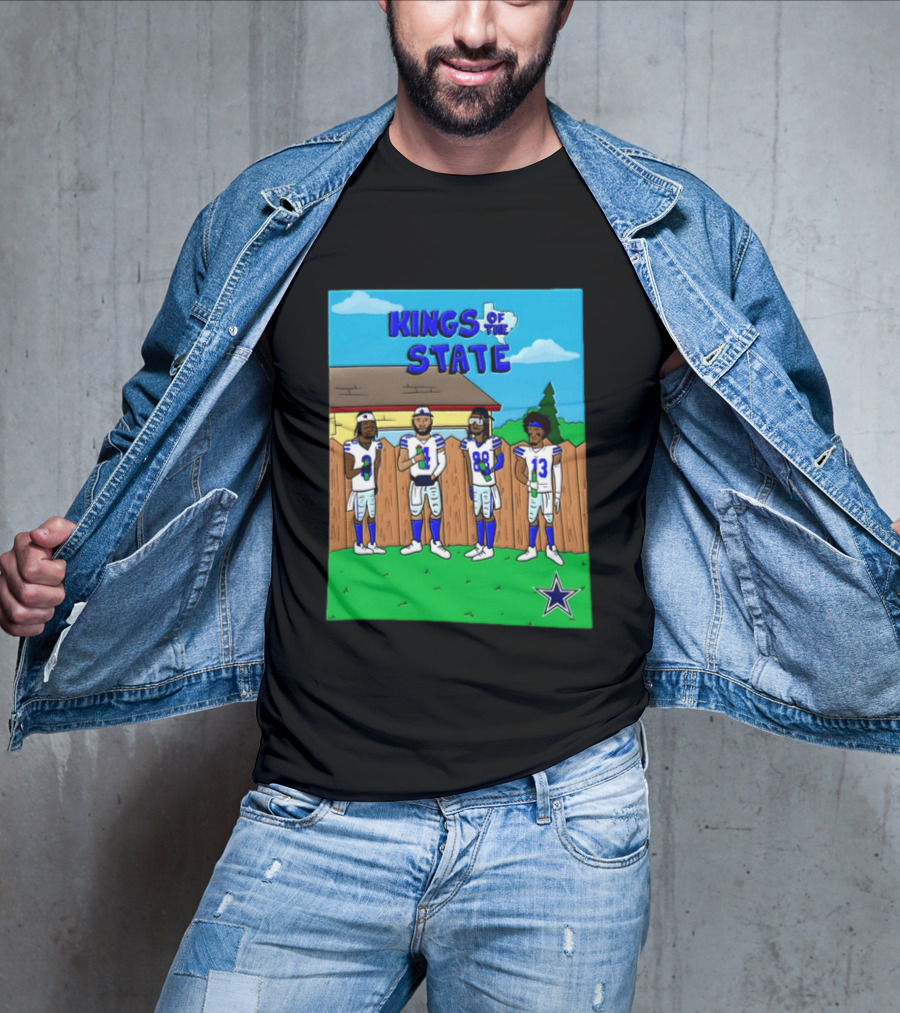 Kings Of The State Ceedee Lamb Dak Prescott Micah Parsons Dallas Cowboys Comic T-Shirt
