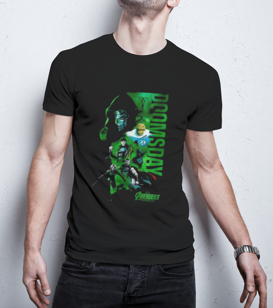Marvel Studios Doomsday Avengers Assemble Green Toned T-Shirt