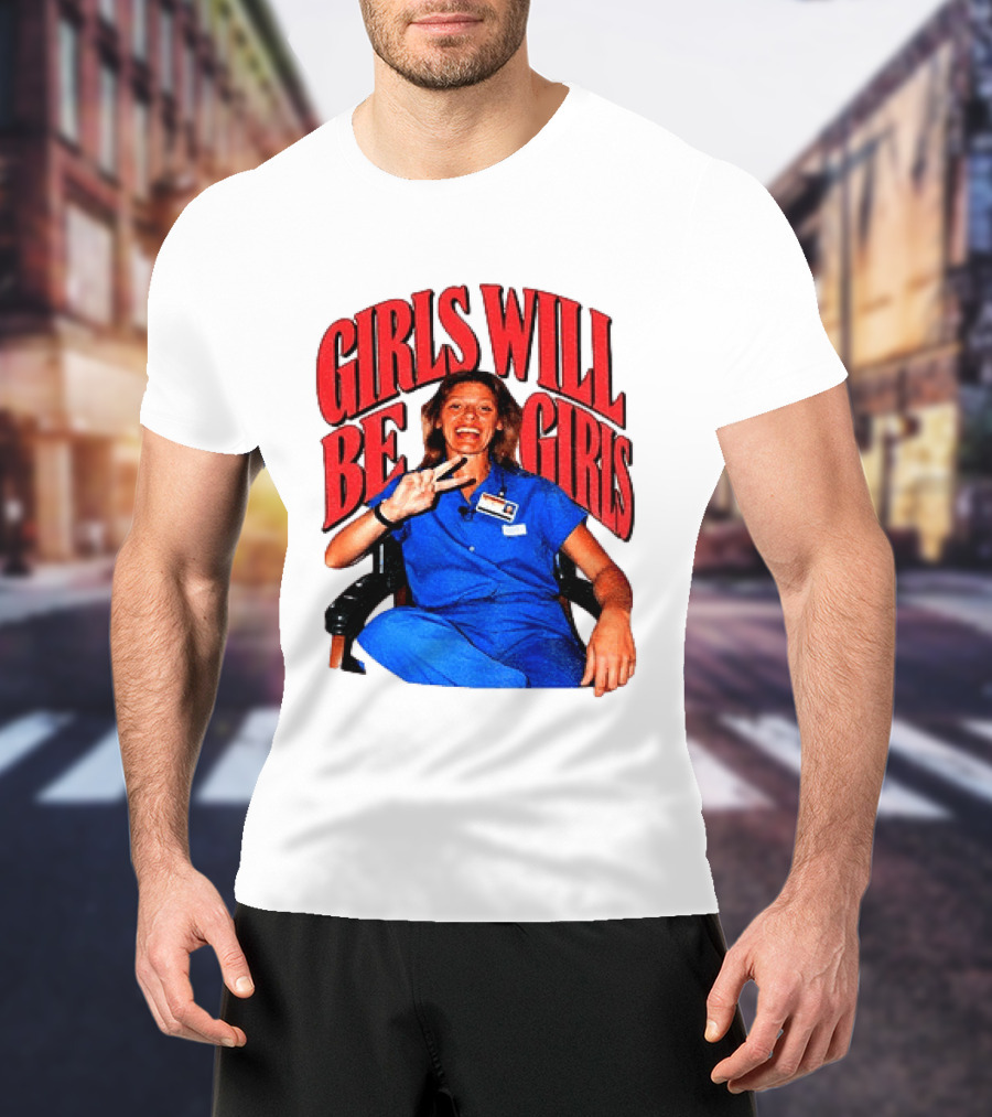 Aileen Wuornos Girls Will Be Girls Peace Sign Blue Outfit T-Shirt