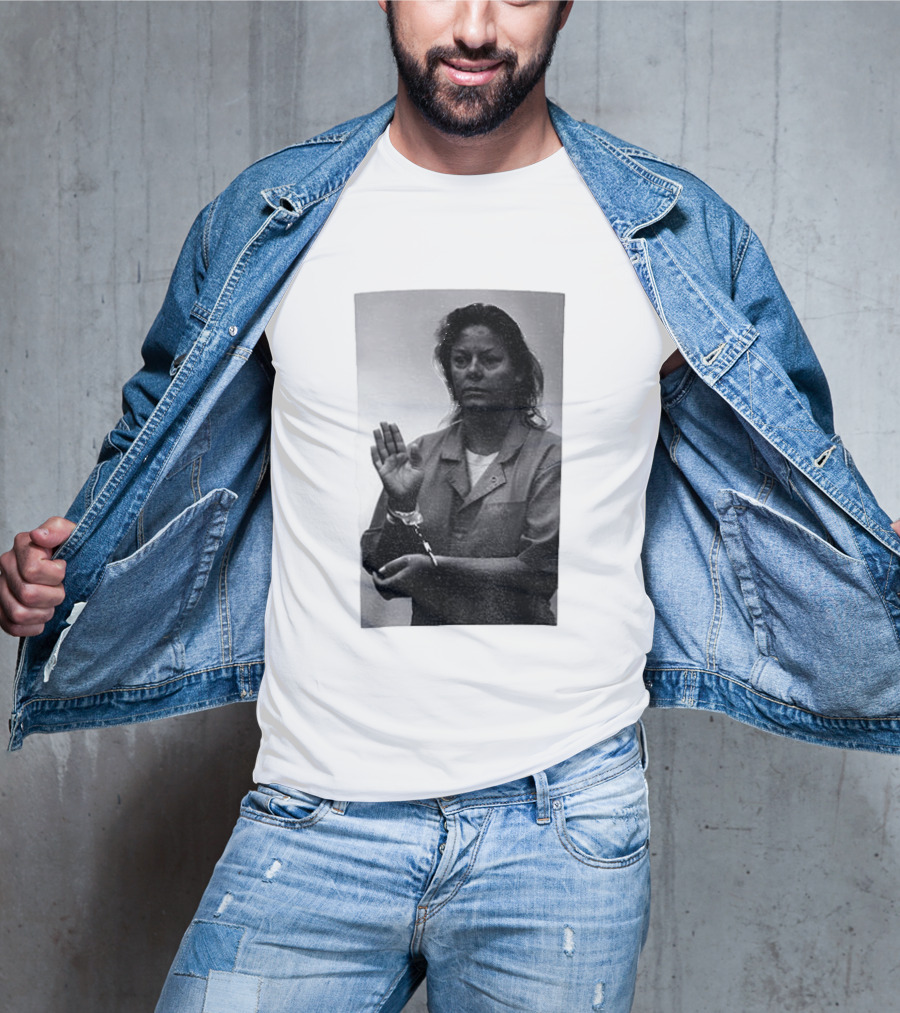 Aileen Wuornos True Crime Handcuffed Raised Hand Political Image T-Shirt