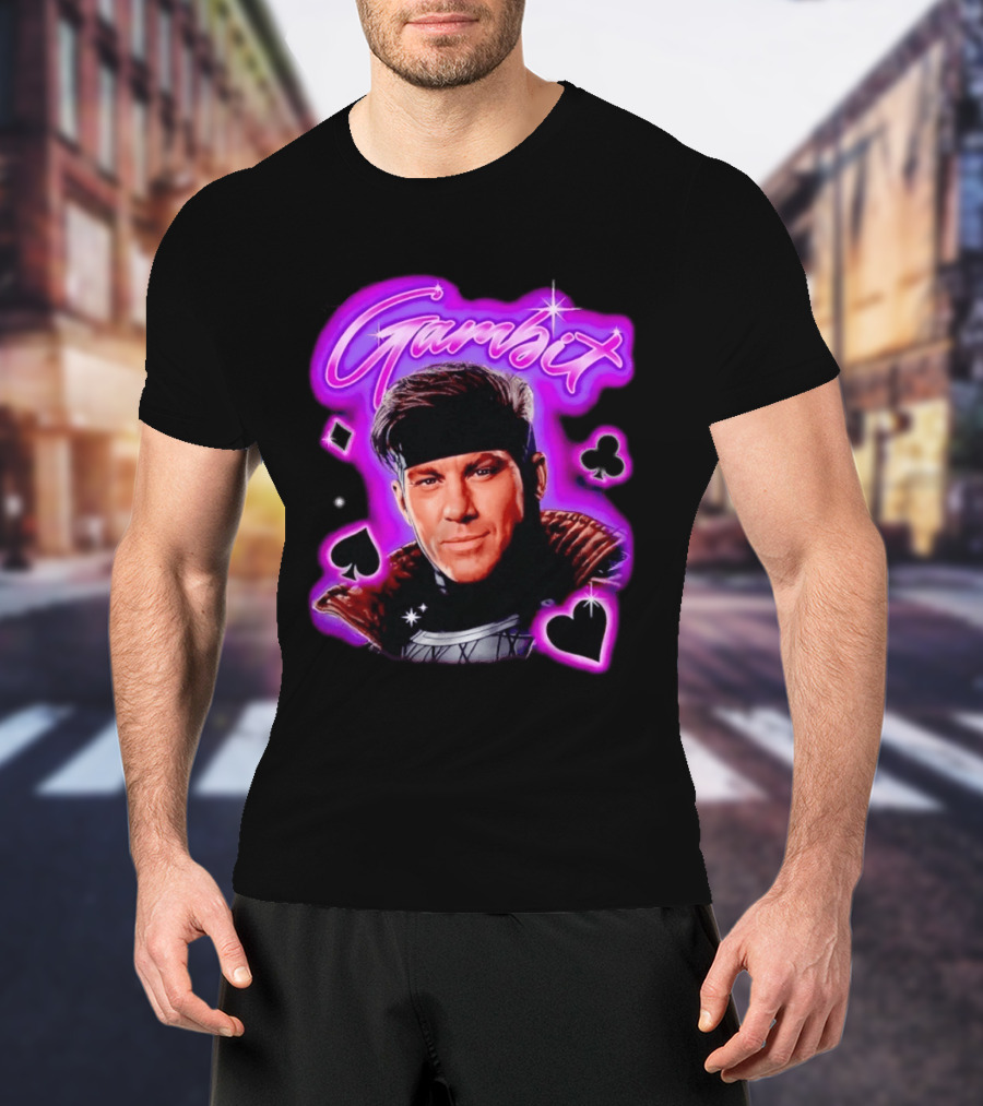 Gambit Channing Tatum Marvel Superhero X Men Cards T-Shirt