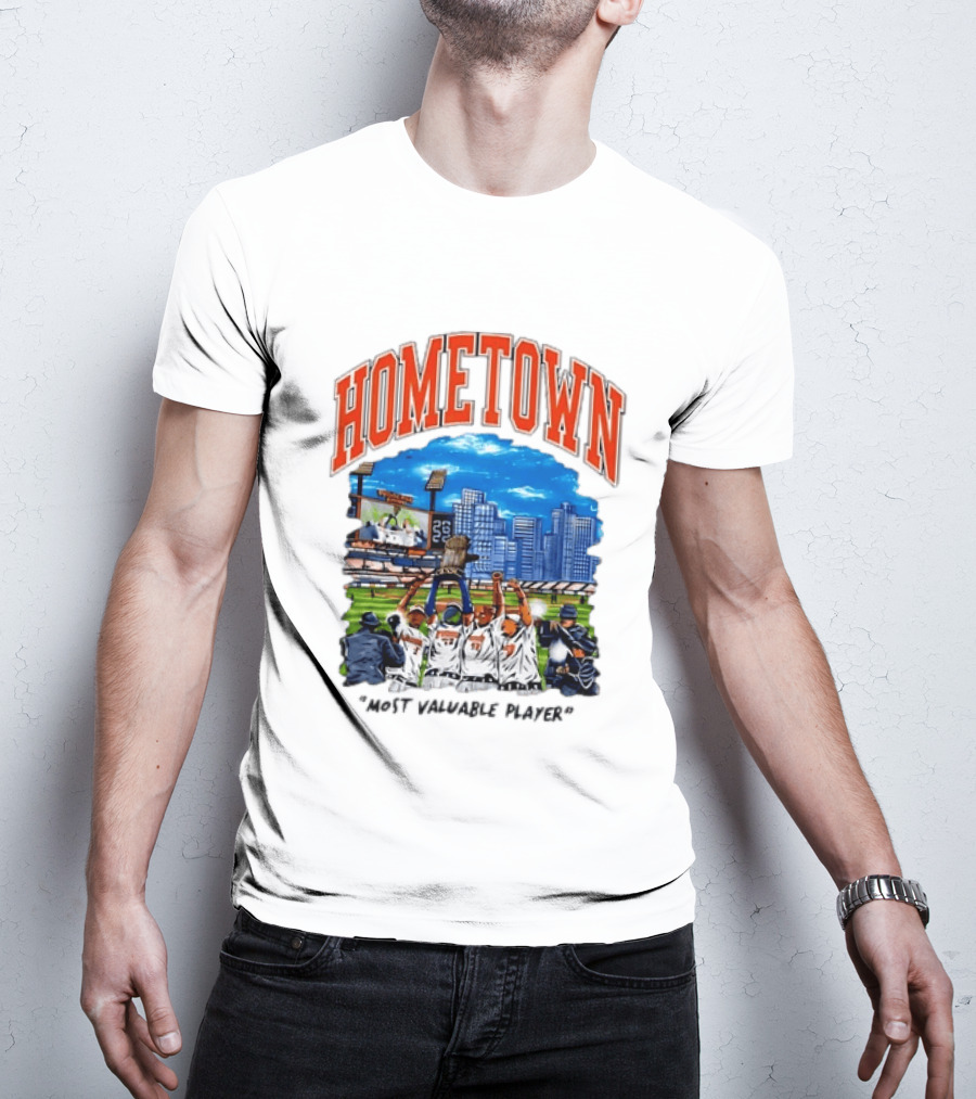 Hometown Most Valuable Player Baseball Celebration Stadium Skyline T-Shirt