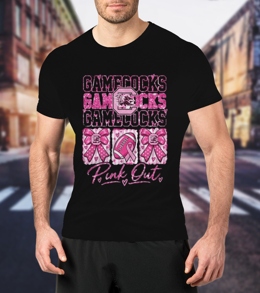 South Carolina Gamecocks Breast Cancer Awareness Pink Out Game Day T-Shirt