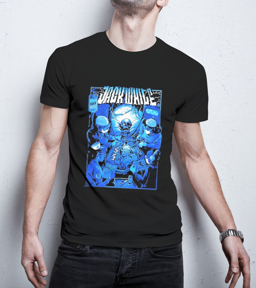 Jack White Fake Tides The Sound Rock Music Skeleton Surgeons T-Shirt