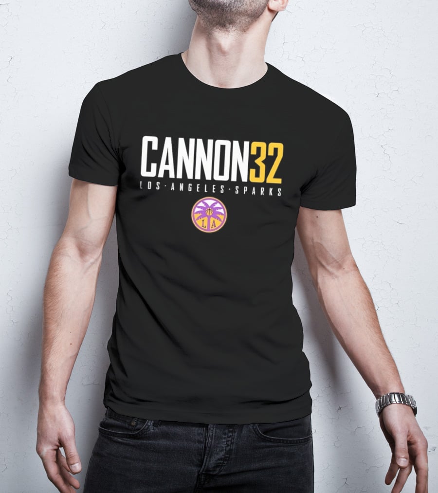 Cannon 32 Los Angeles Sparks WNBA Basketball T-Shirt