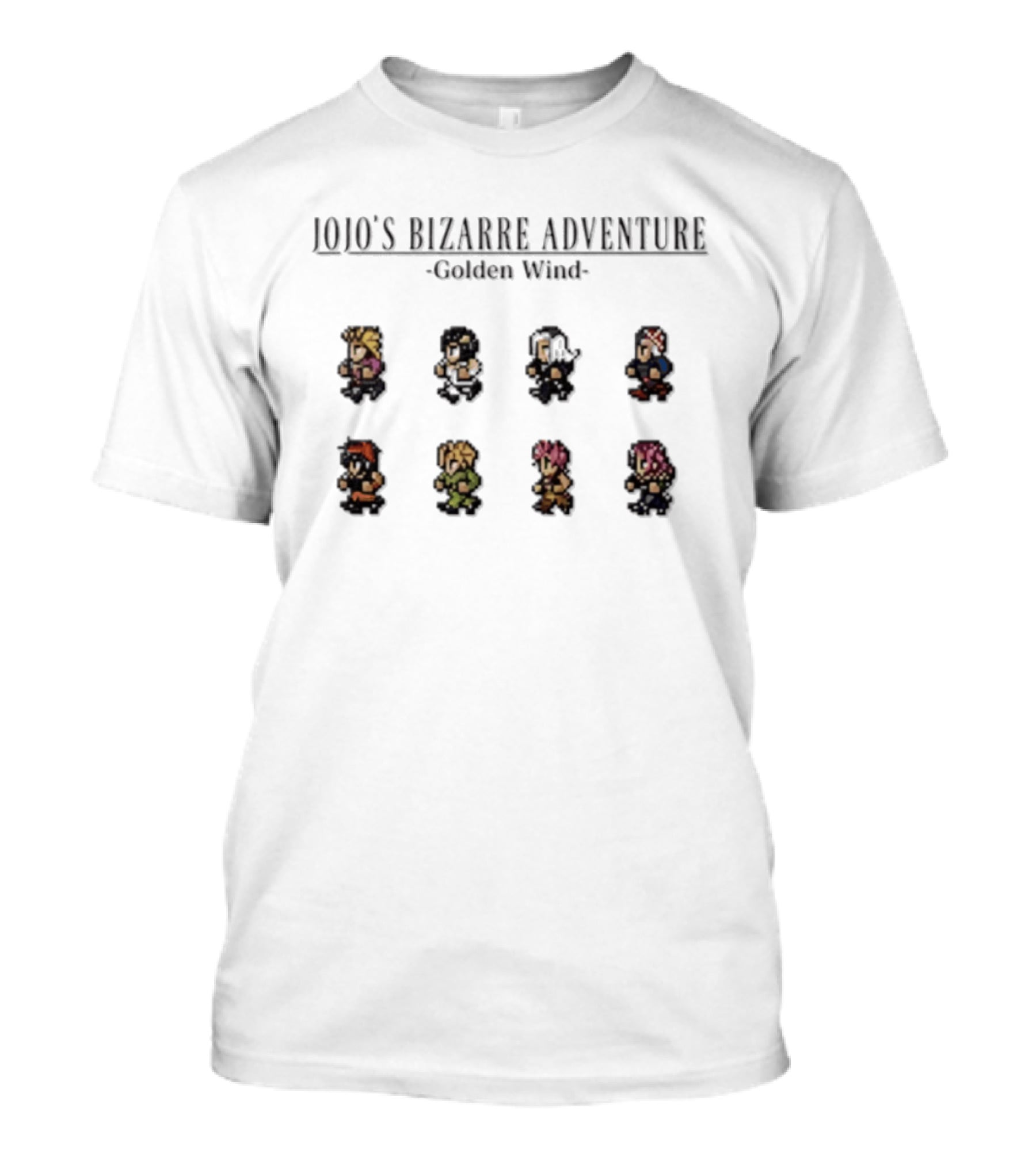 JoJo's Bizarre Adventure Golden Wind Pixel Characters Collection T-Shirt