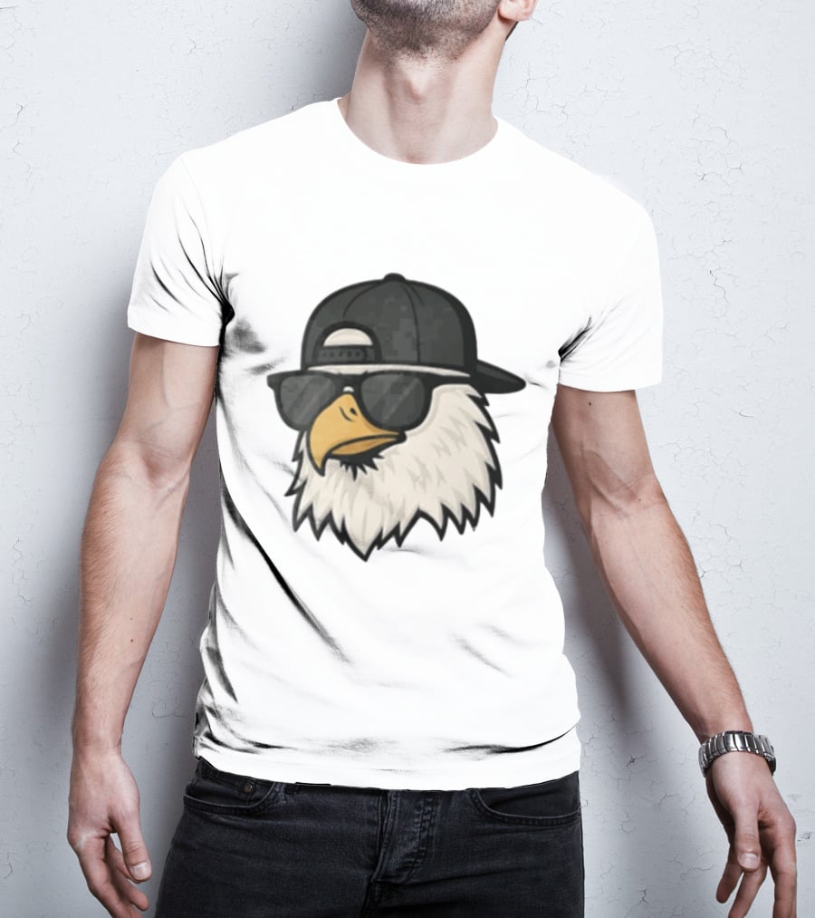 Bald Eagle Cool Sunglasses Hat T-Shirt