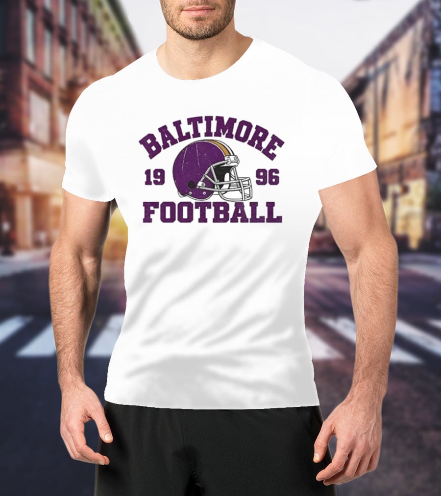 Baltimore Football 1996 Purple Helmet T-Shirt