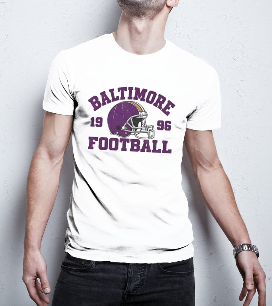 Baltimore Football 1996 Purple Helmet T-Shirt