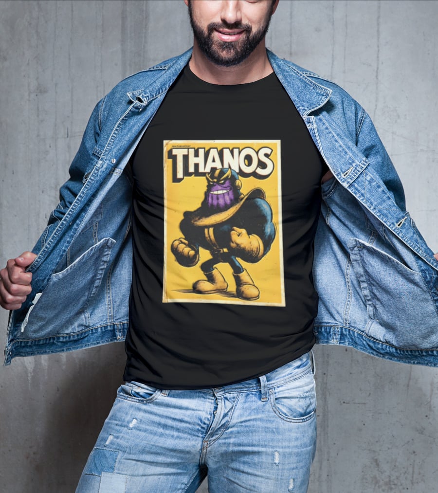 Thanos Marvel Superhero Purple Alien Villain Clenched Fist T-Shirt