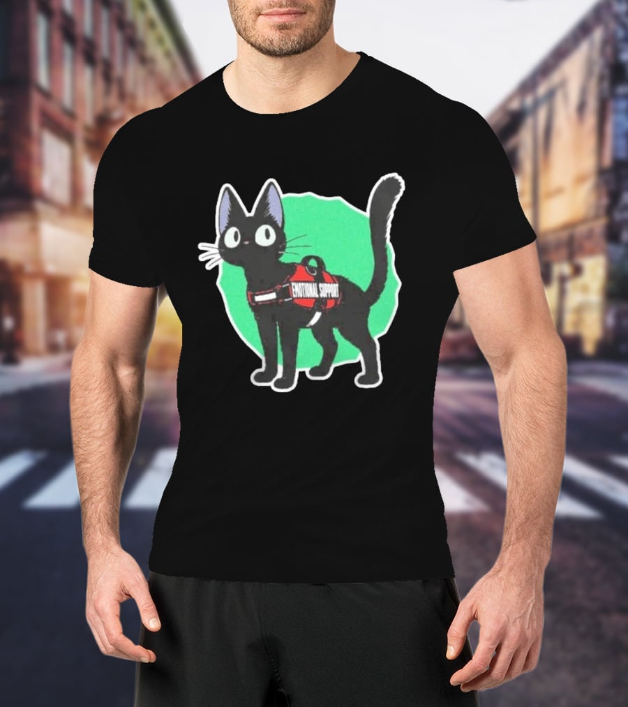 Jiji Kiki's Delivery Service Emotional Support Cat With Harness Patch T-Shirt