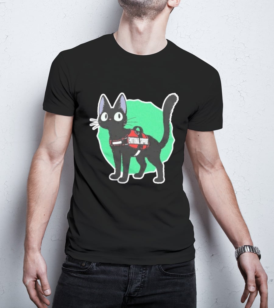 Jiji Kiki's Delivery Service Emotional Support Cat With Harness Patch T-Shirt