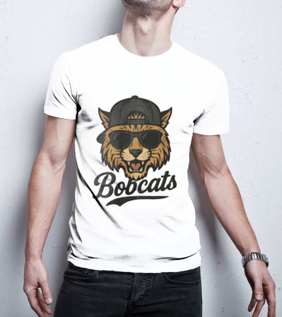 Bobcats Cool Bobcat Sunglasses Baseball Cap T-Shirt