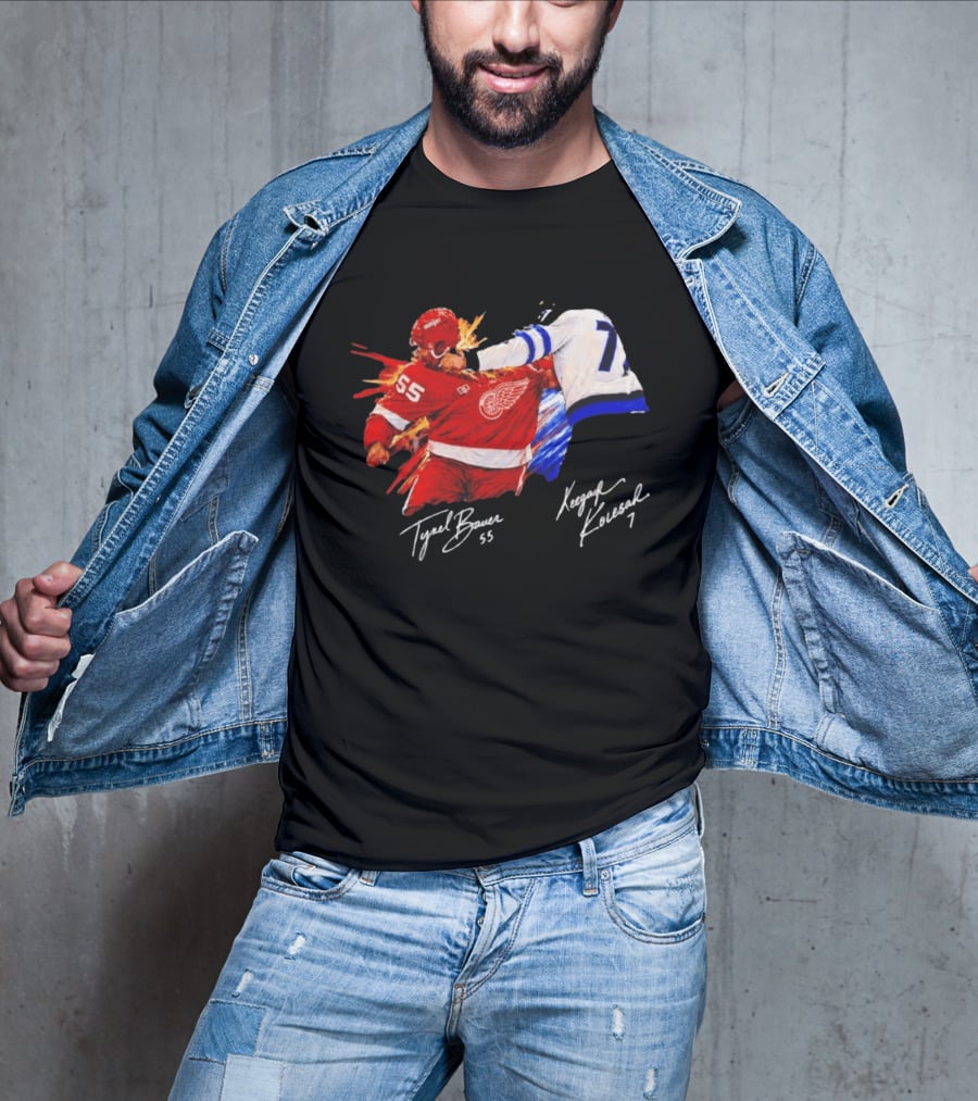 Tyrel Bauer 55 Vs Keegan Kolesar 7 Hockey Clash T-Shirt