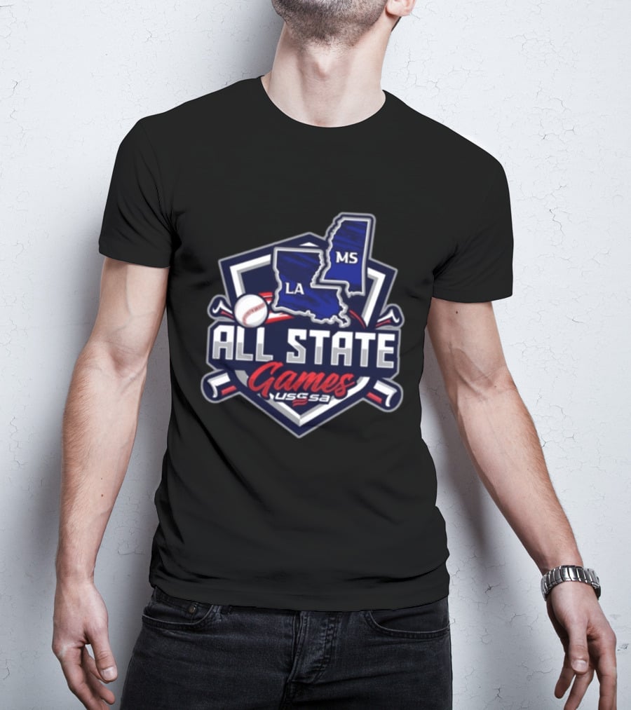 USSSA All State Games Louisiana Mississippi Baseball Event T-Shirt