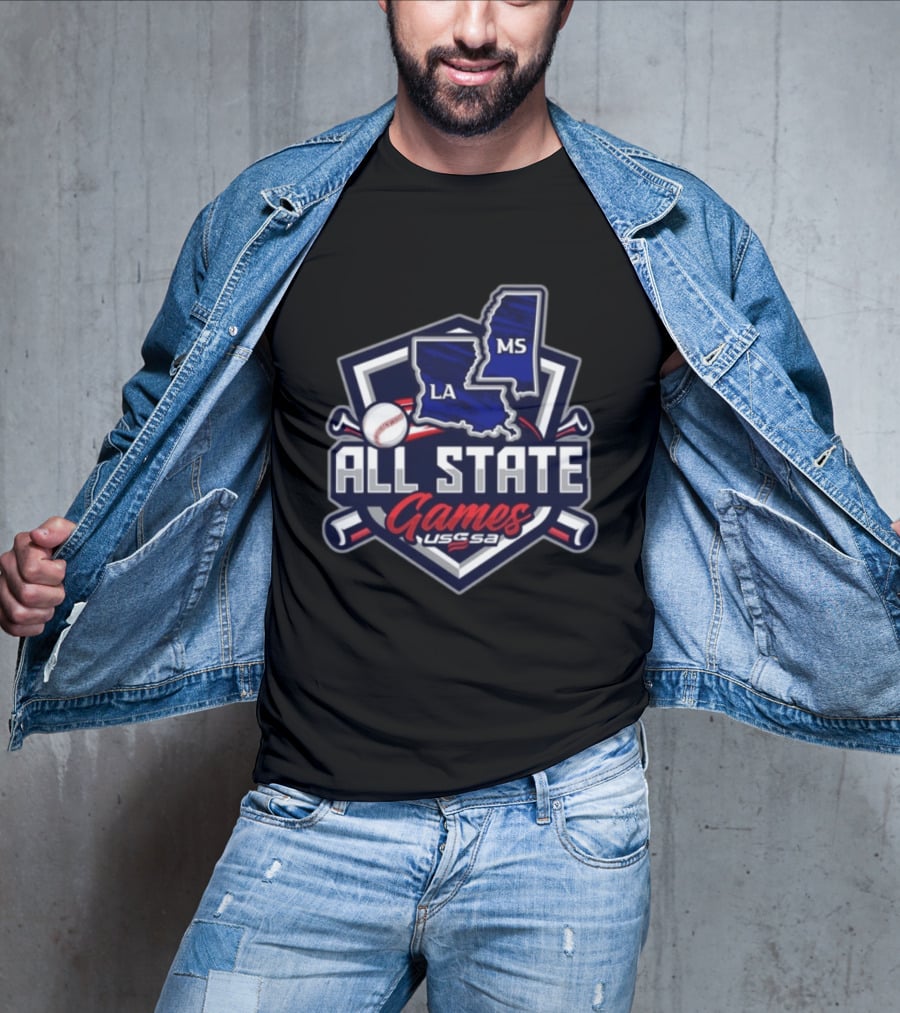 USSSA All State Games Louisiana Mississippi Baseball Event T-Shirt