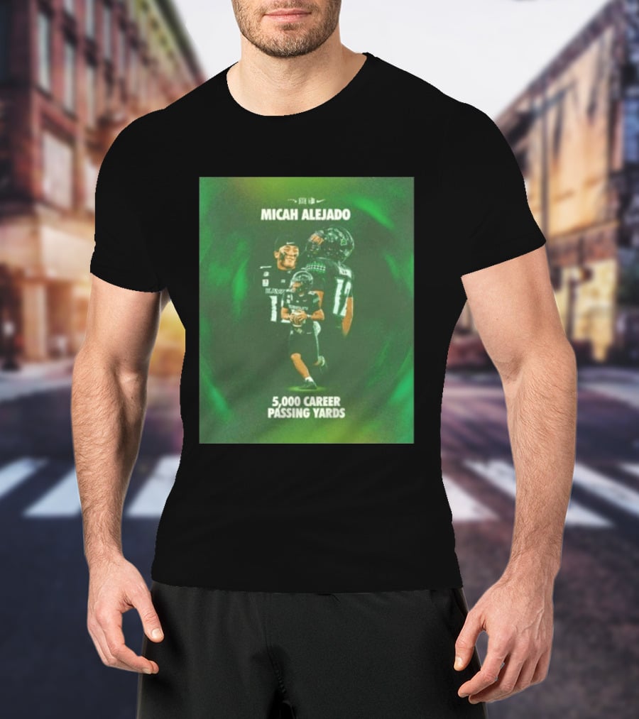 Micah Alejado 5000 Career Passing Yards Honolulu Football T-Shirt