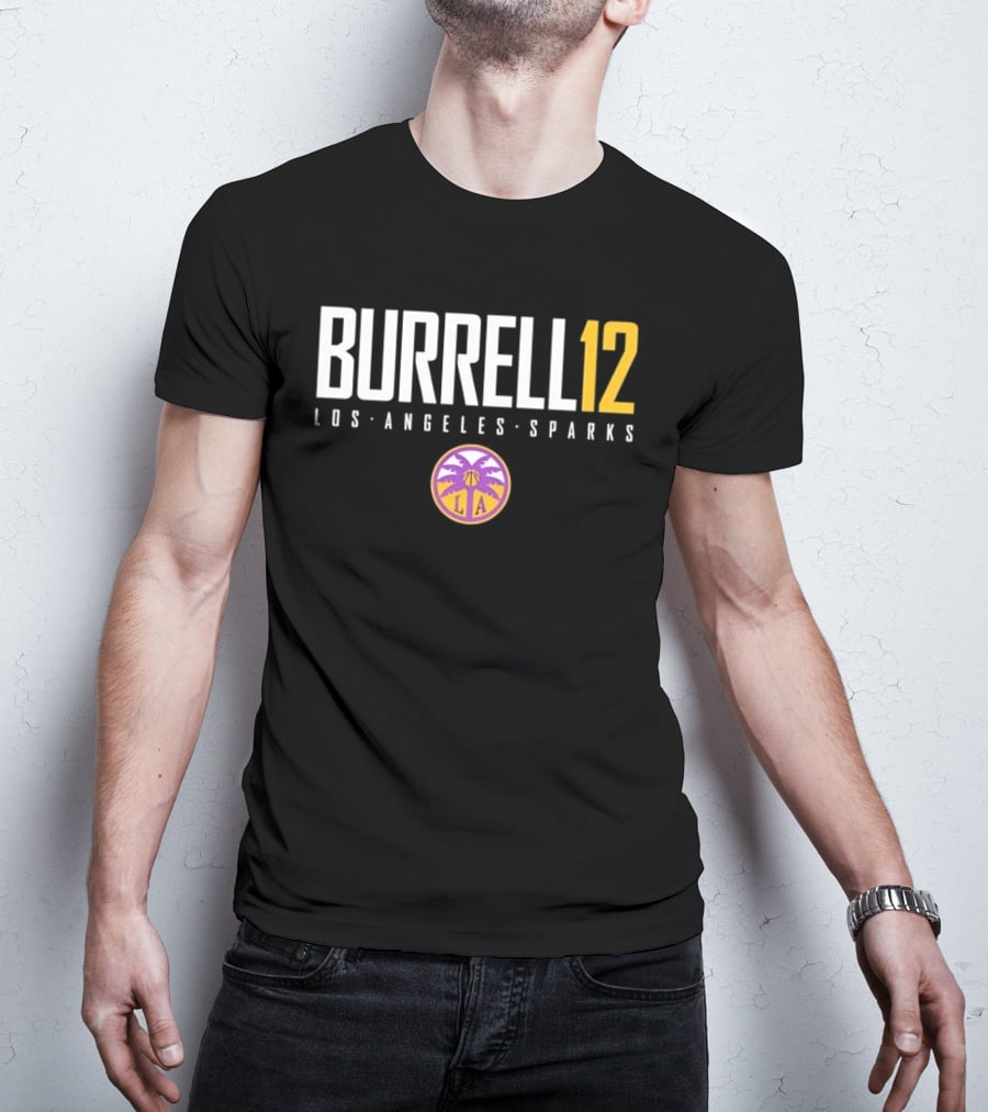Burrell 12 Los Angeles Sparks WNBA Basketball T-Shirt