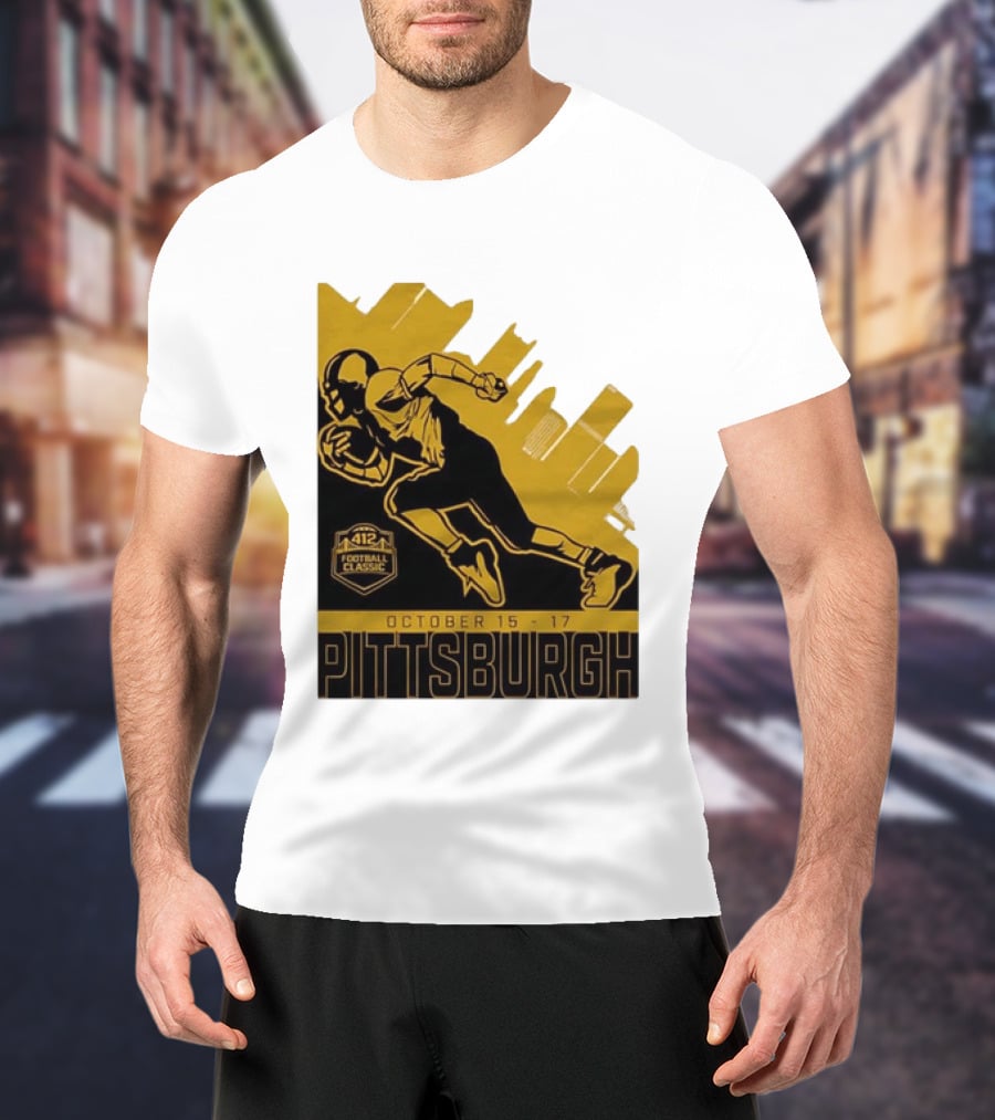 Pittsburgh 412 Football Classic October 15 17 Running Player T-Shirt