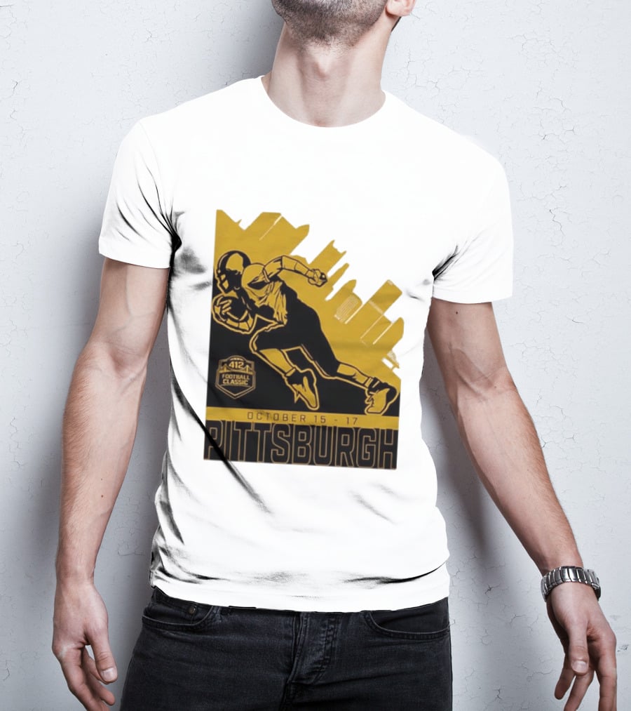 Pittsburgh 412 Football Classic October 15 17 Running Player T-Shirt