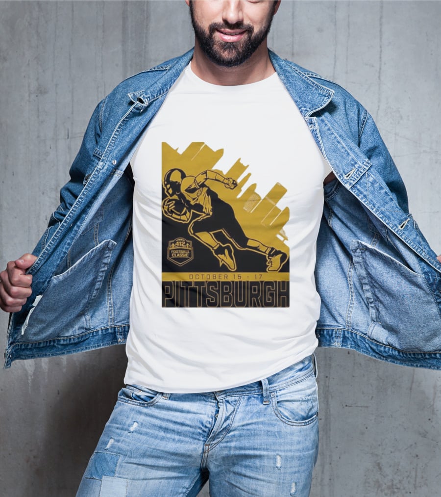 Pittsburgh 412 Football Classic October 15 17 Running Player T-Shirt