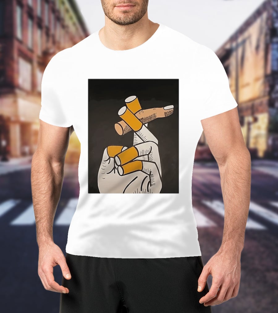 Hand With Cigarettes Smoker T-Shirt