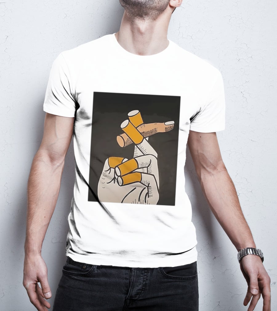 Hand With Cigarettes Smoker T-Shirt