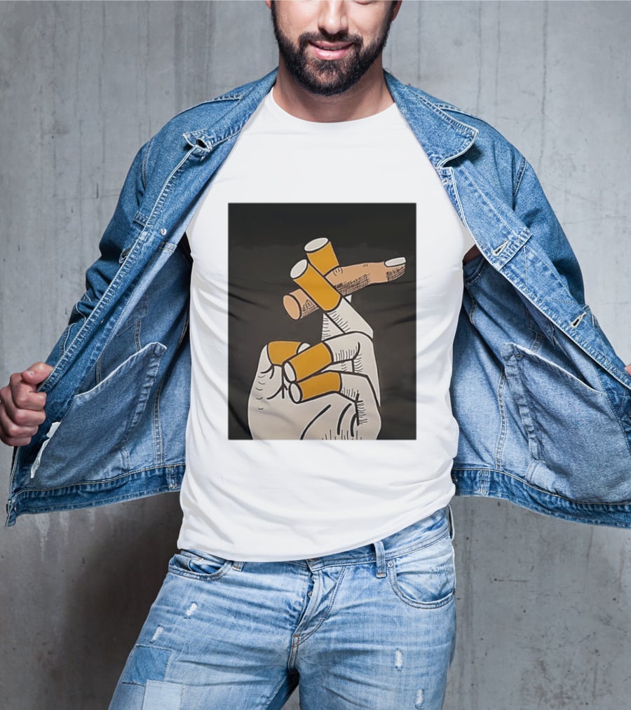 Hand With Cigarettes Smoker T-Shirt