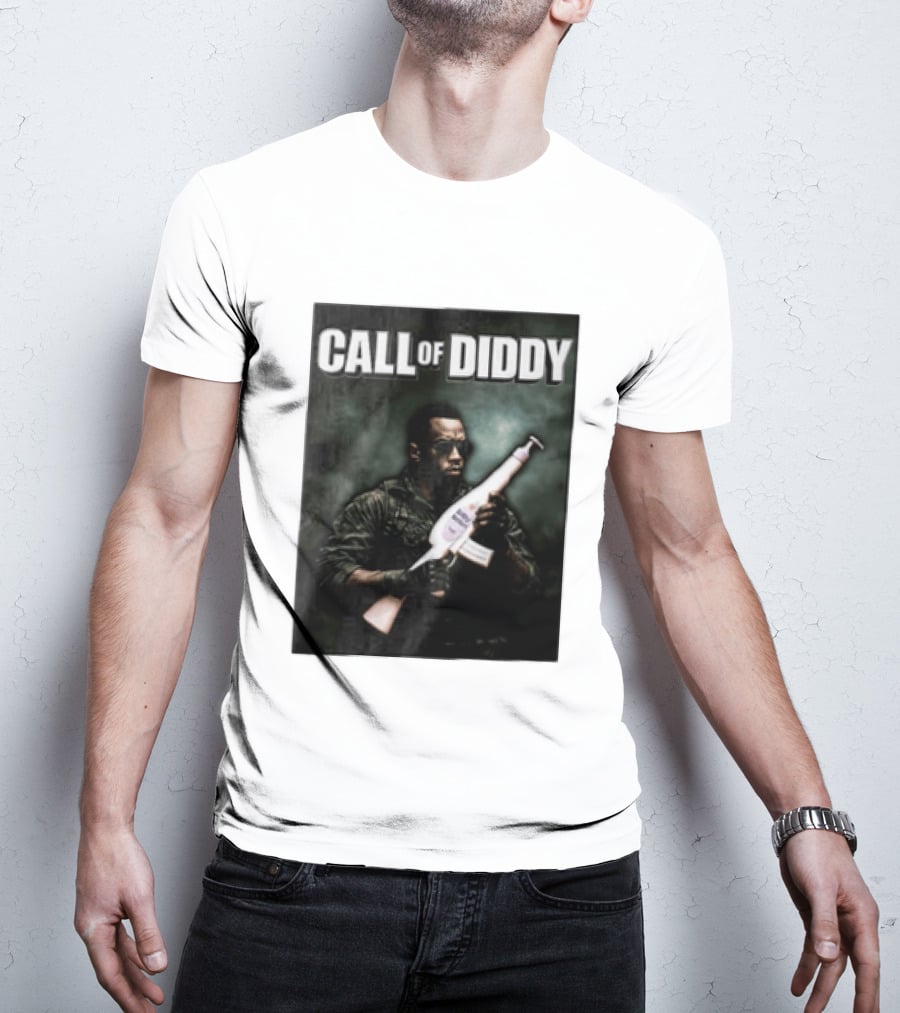 Call Of Diddy Sean Combs Parody Lotion Gun T-Shirt