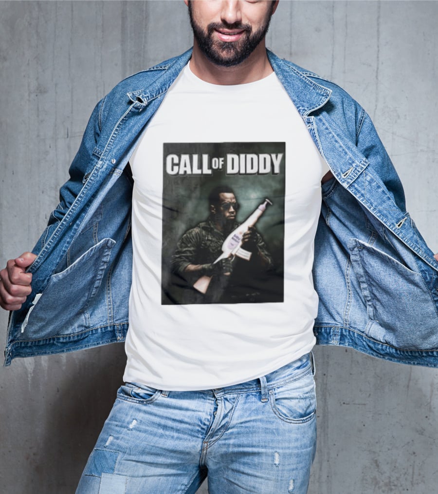 Call Of Diddy Sean Combs Parody Lotion Gun T-Shirt